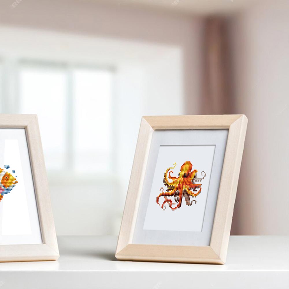 5D Diamond Painting LuxGem - Meeresbewohner - 12 Mini Motive, Unique-Diamond