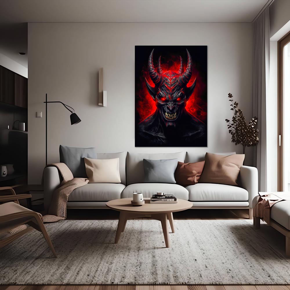 5D Diamond Painting Red Devil, Unique-Diamond