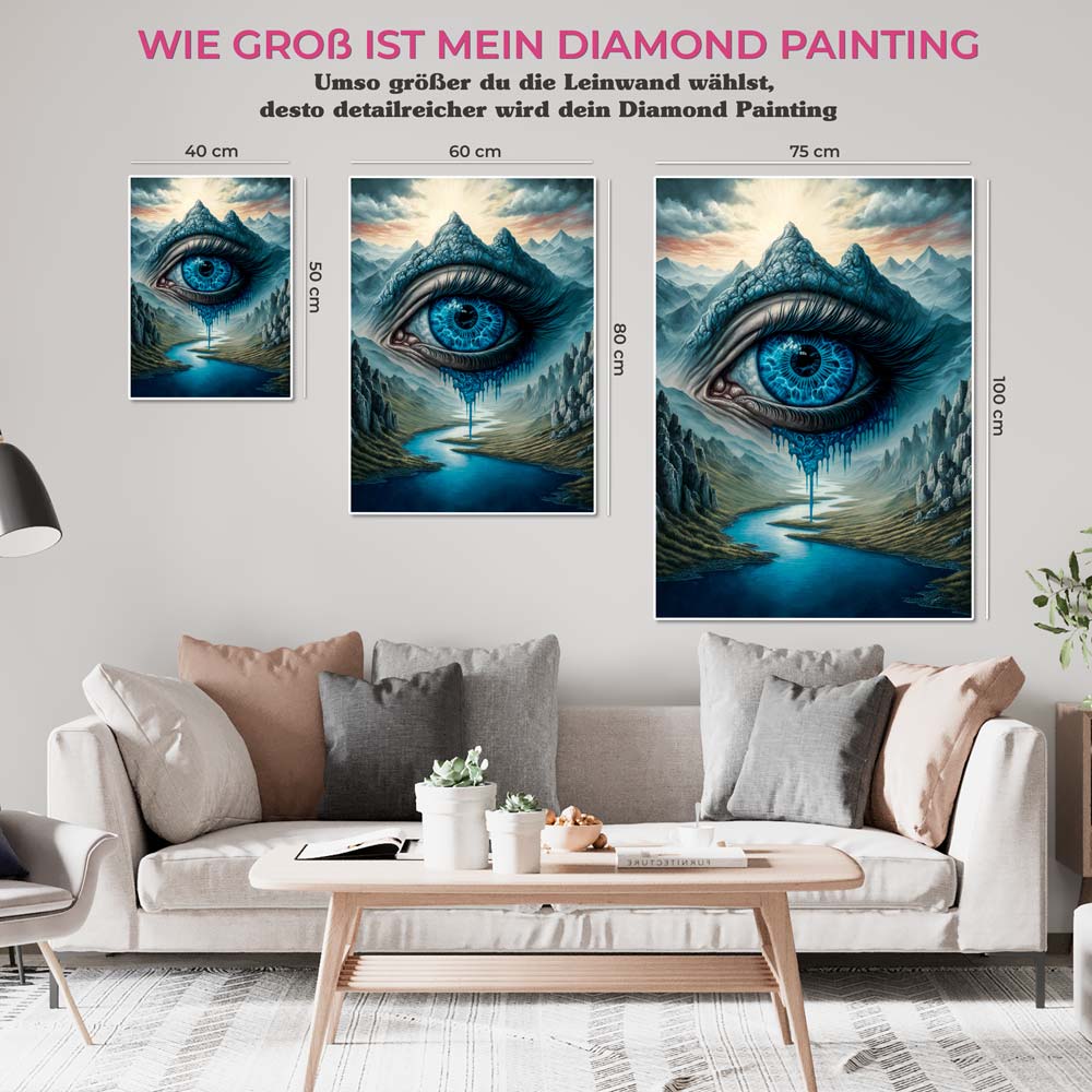 5D Diamond Painting Sauron Auge, Unique-Diamond