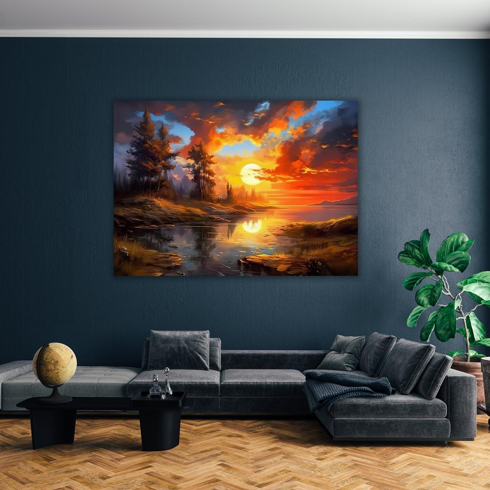 5D Diamant Painting Sonnenuntergang, Unique-Diamond