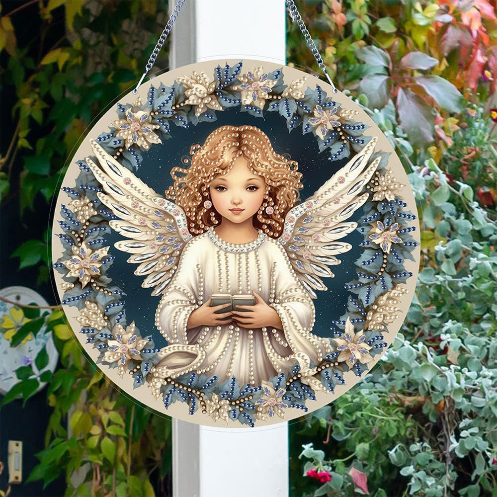 5D Diamond Painting Türanhänger Engel, Unique-Diamond