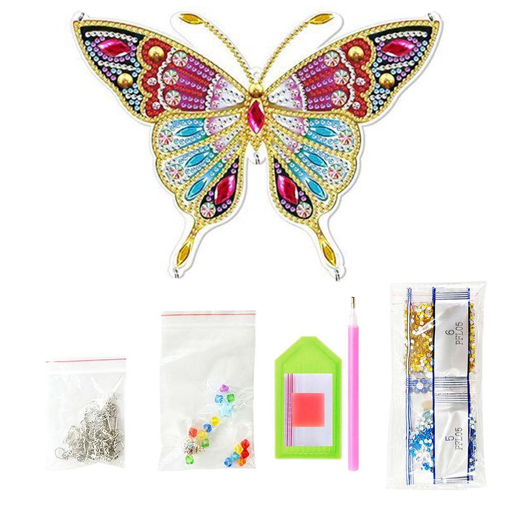 5D Diamond Painting Türanhänger Schmetterling, Unique-Diamond