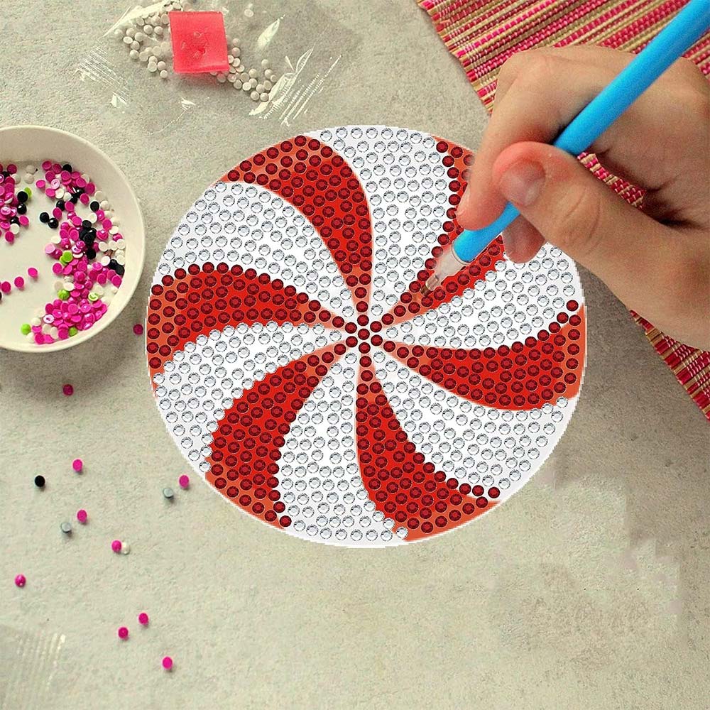 5D Diamond Painting Untersetzer Spirale, Unique-Diamond