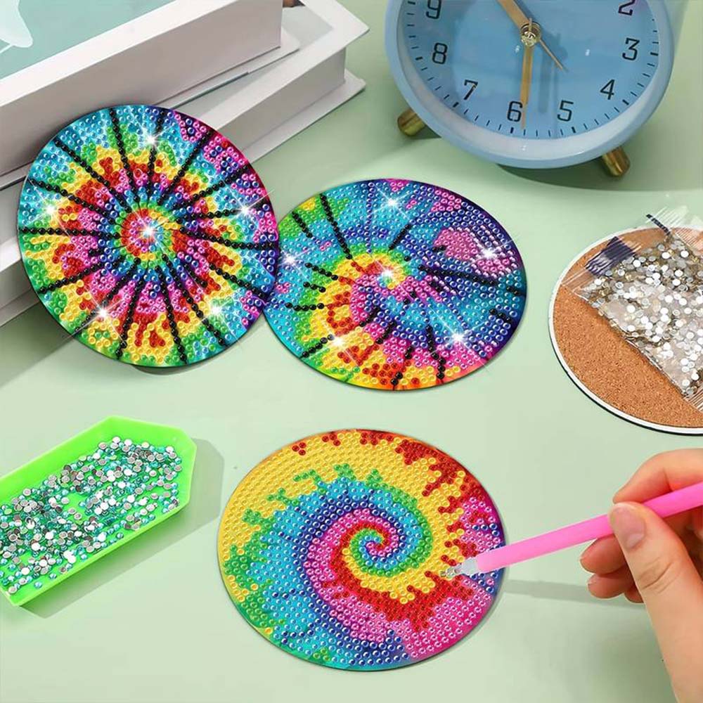 5D Diamond Painting Untersetzer Spirale, Unique-Diamond