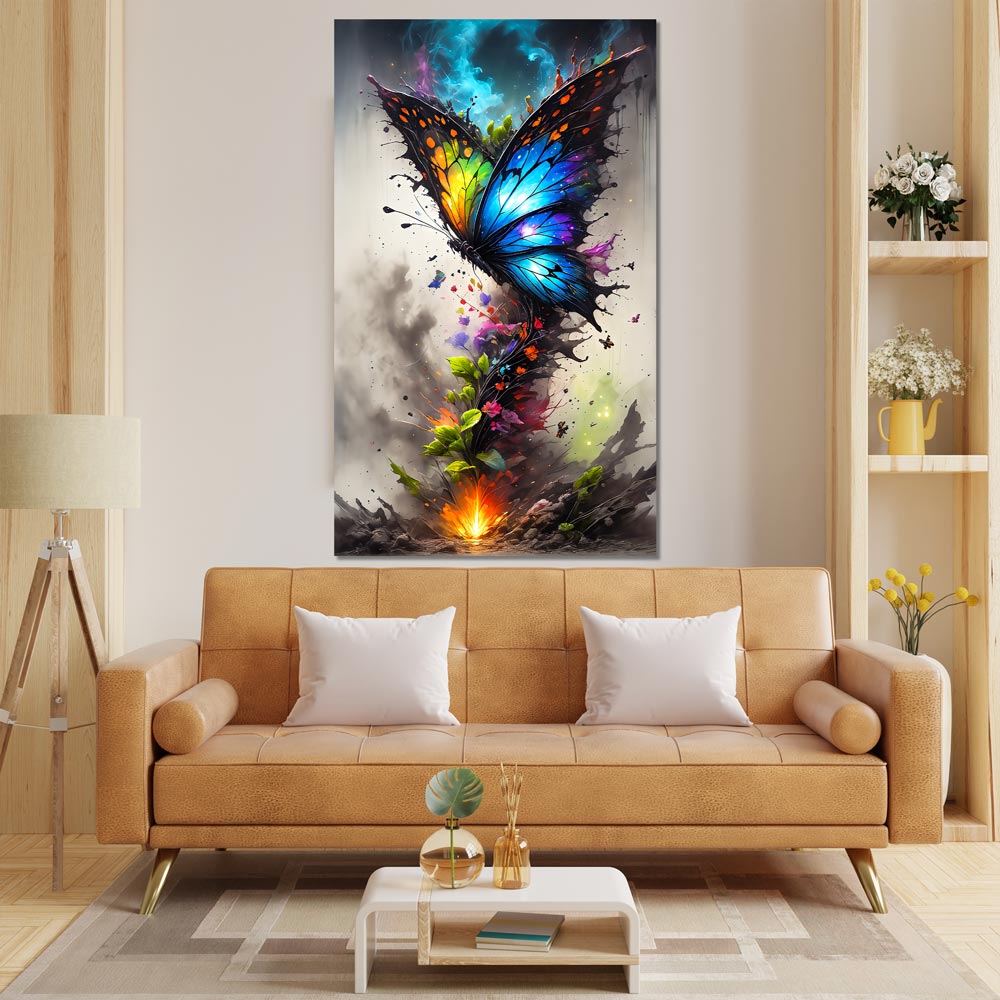 5D Diamond Painting XXL AB Steine Glowing Butterfly, Unique-Diamond