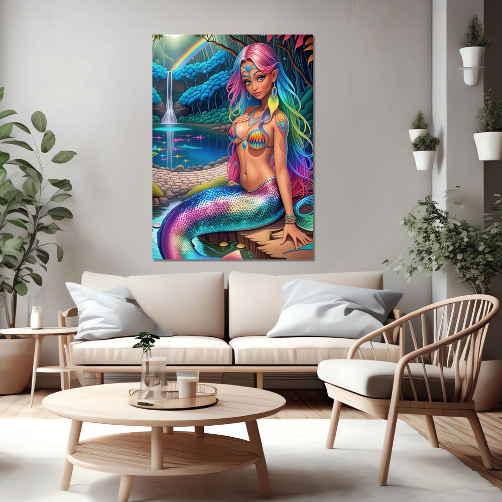 5D Diamond Painting AB Steine Meerjungfrau, Unique-Diamond