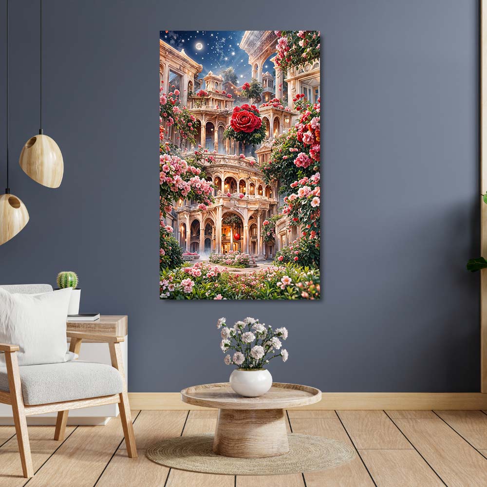 5D Diamond Painting XXL AB Steine Rosenparadies, Unique-Diamond