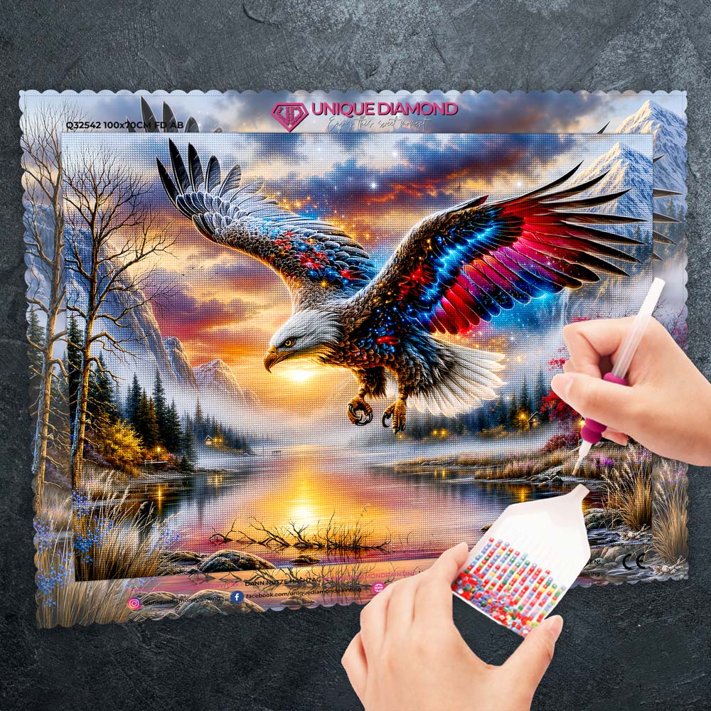 5D Diamond Painting – Adler des Sternenfeuers