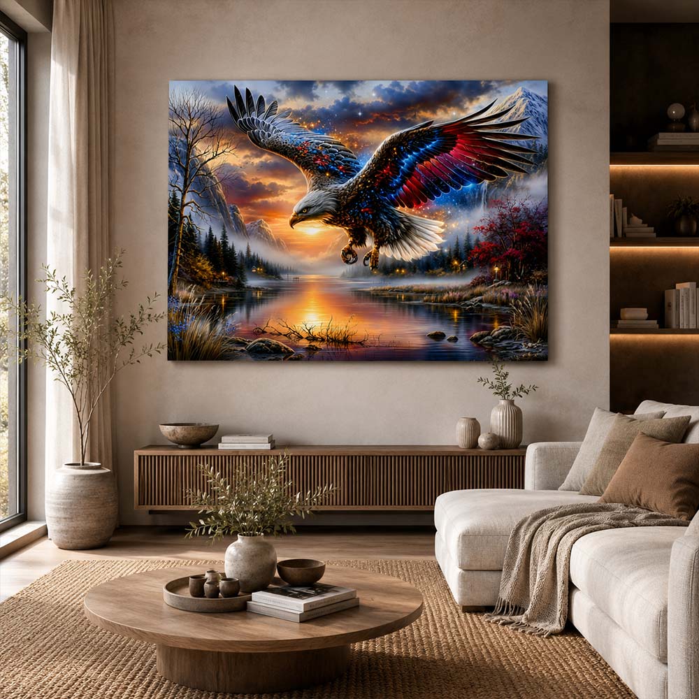 5D Diamond Painting – Adler des Sternenfeuers
