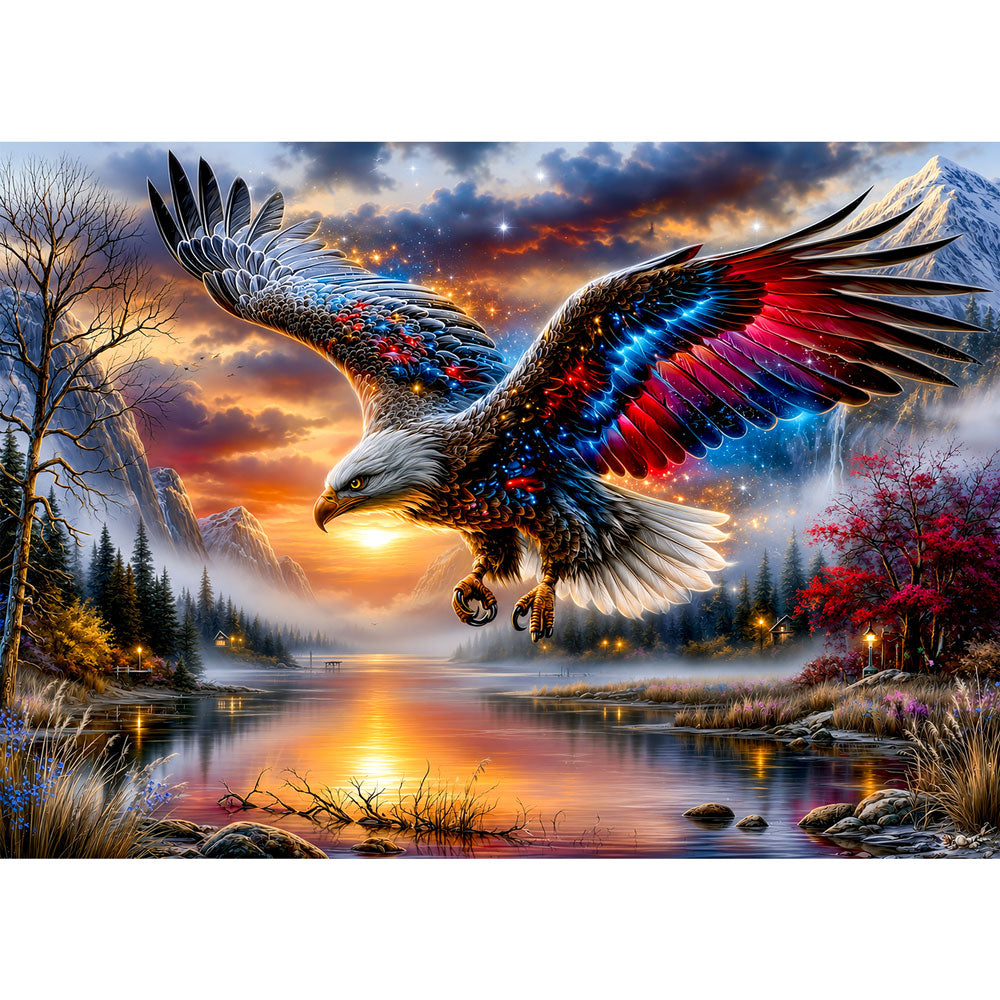5D Diamond Painting – Adler des Sternenfeuers | Unique Diamond