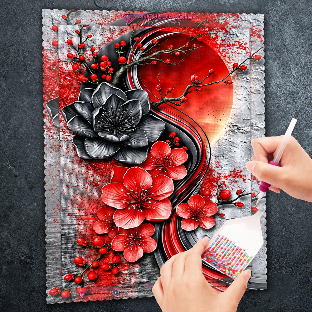 5D Diamond Painting – Akari im Rubinmond