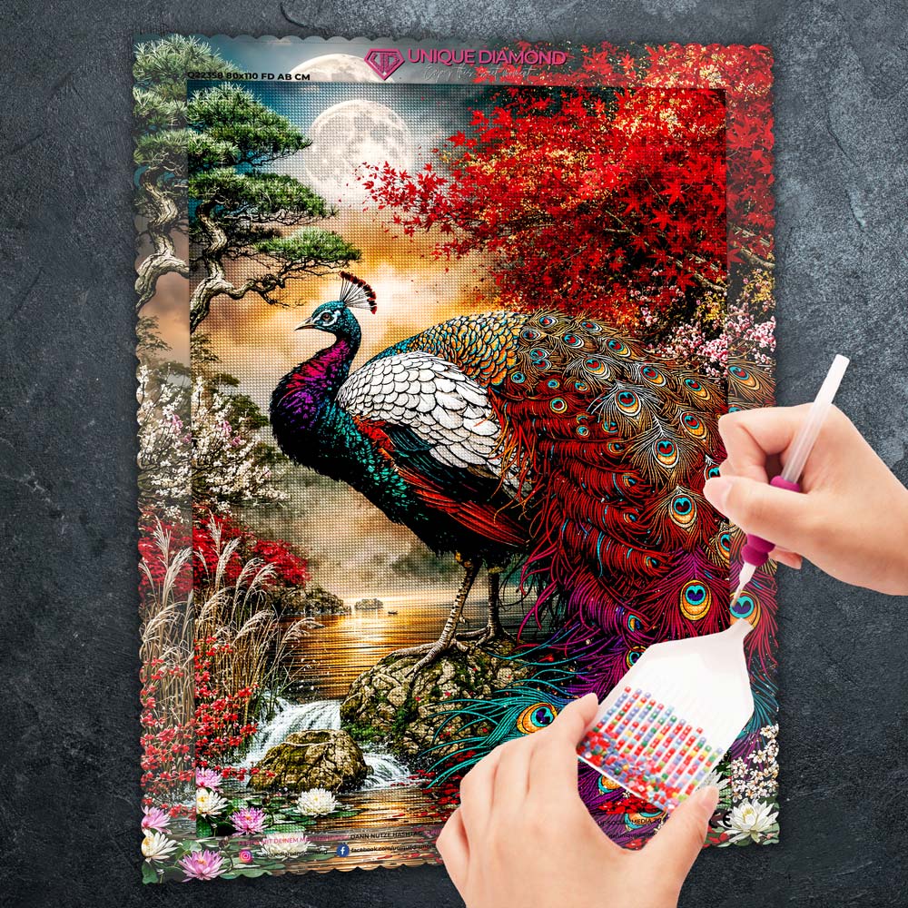 5D Diamond Painting – Akira Pfau der Rubinmond-Nacht