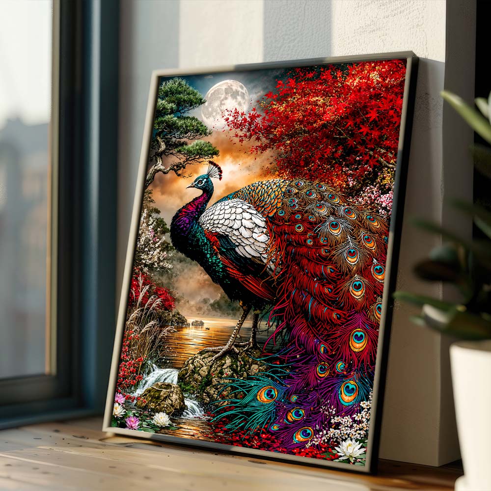 5D Diamond Painting – Akira Pfau der Rubinmond-Nacht
