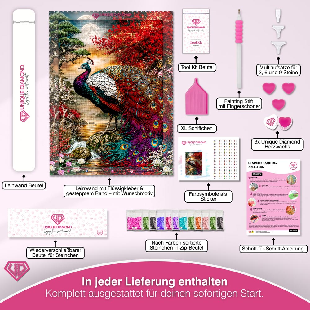5D Diamond Painting – Akira Pfau der Rubinmond-Nacht