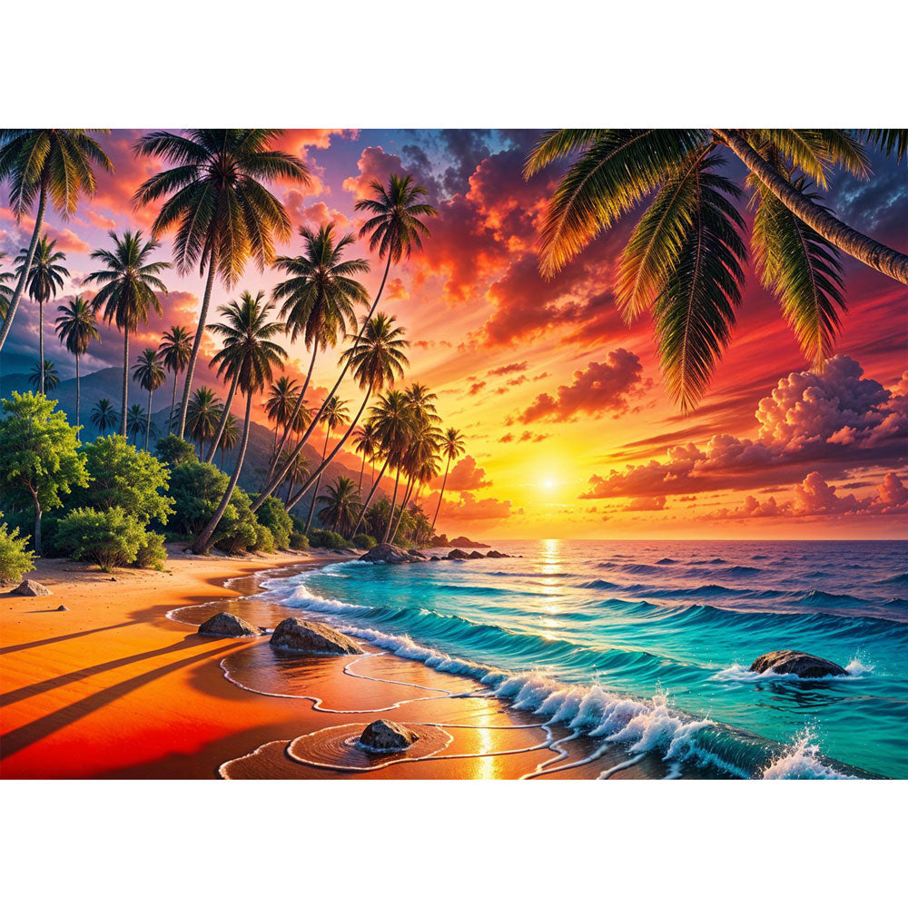 5D Diamond Painting – Aloha Sunset, Unique-Diamond