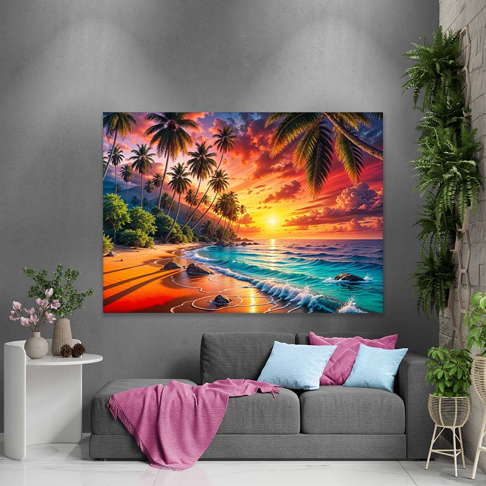 5D Diamond Painting – Aloha Sunset, Unique-Diamond