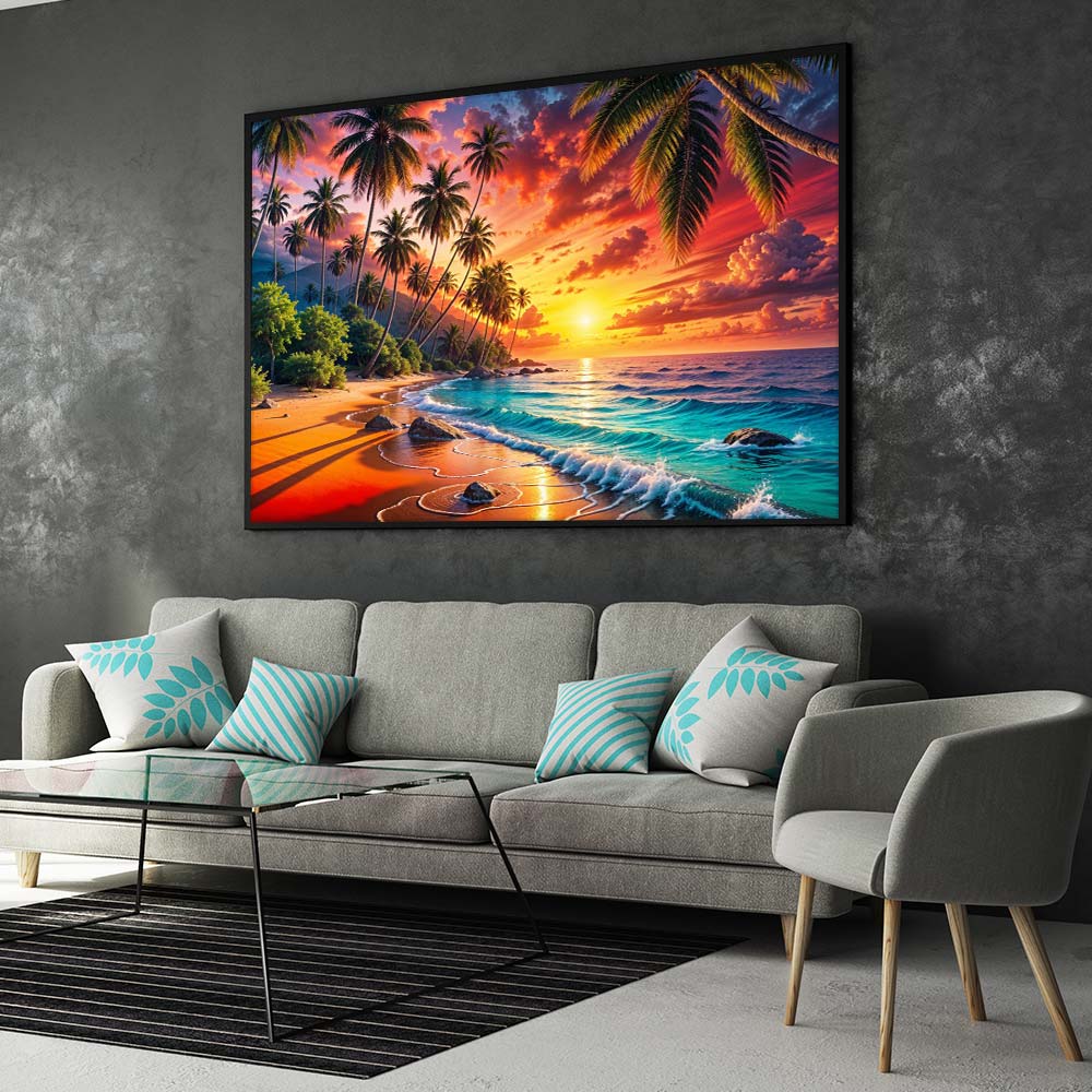 5D Diamond Painting – Aloha Sunset, Unique-Diamond