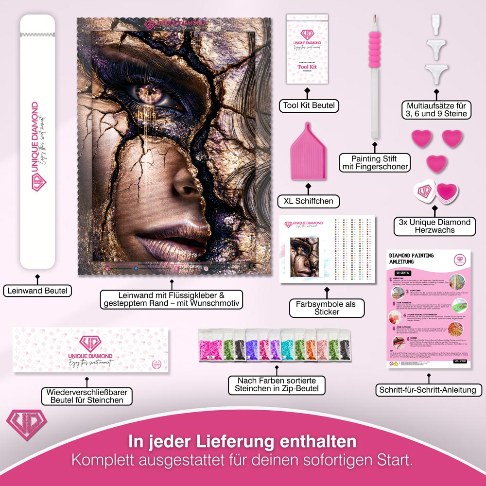 5D Diamond Painting – Amara – Goldene Seele