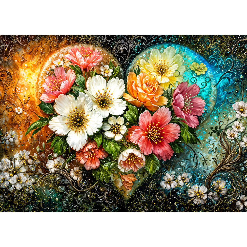 5D Diamond Painting – Amora Herzblütenzauber | Unique Diamond