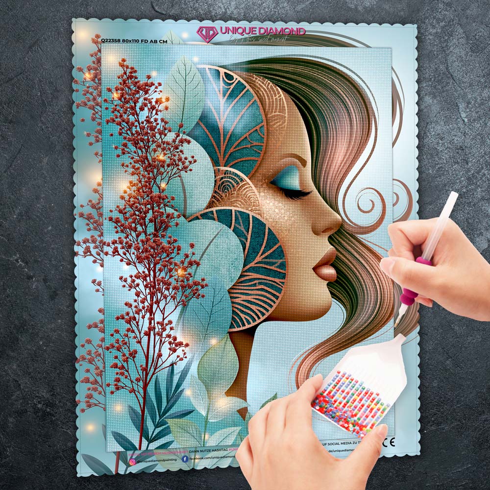 5D Diamond Painting – Aura der Blätterträume