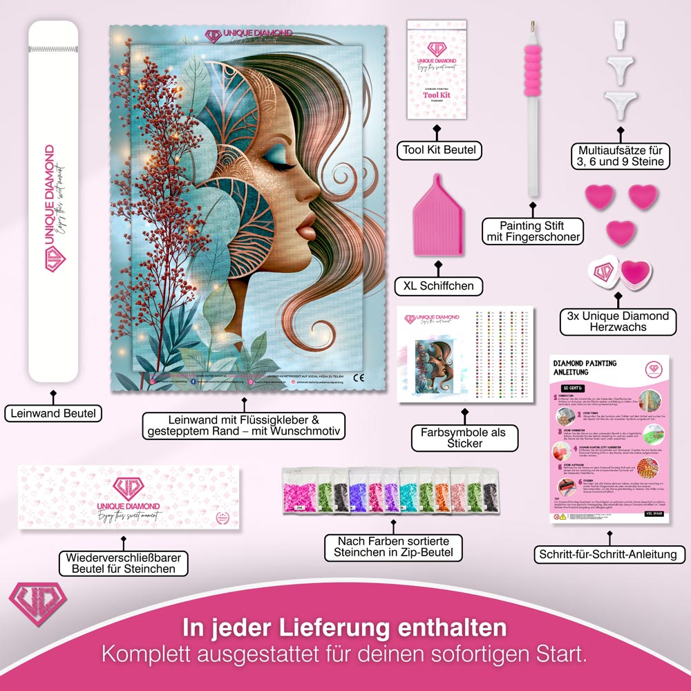 5D Diamond Painting – Aura der Blätterträume