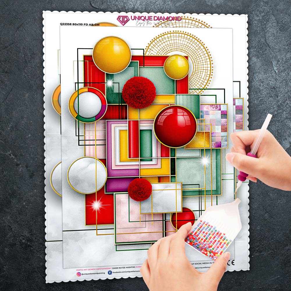5D Diamond Painting – Aurelia der Geometrischen Harmonie
