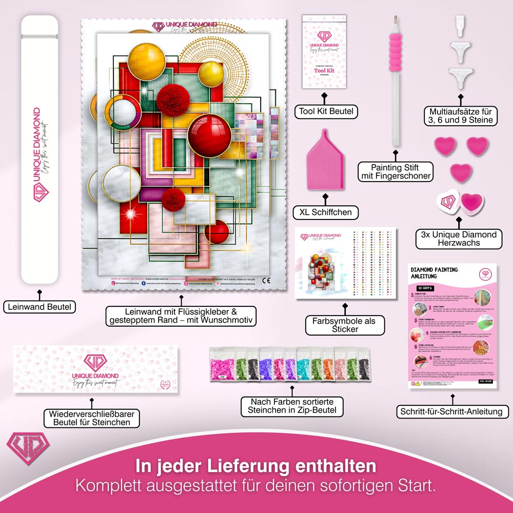 5D Diamond Painting – Aurelia der Geometrischen Harmonie