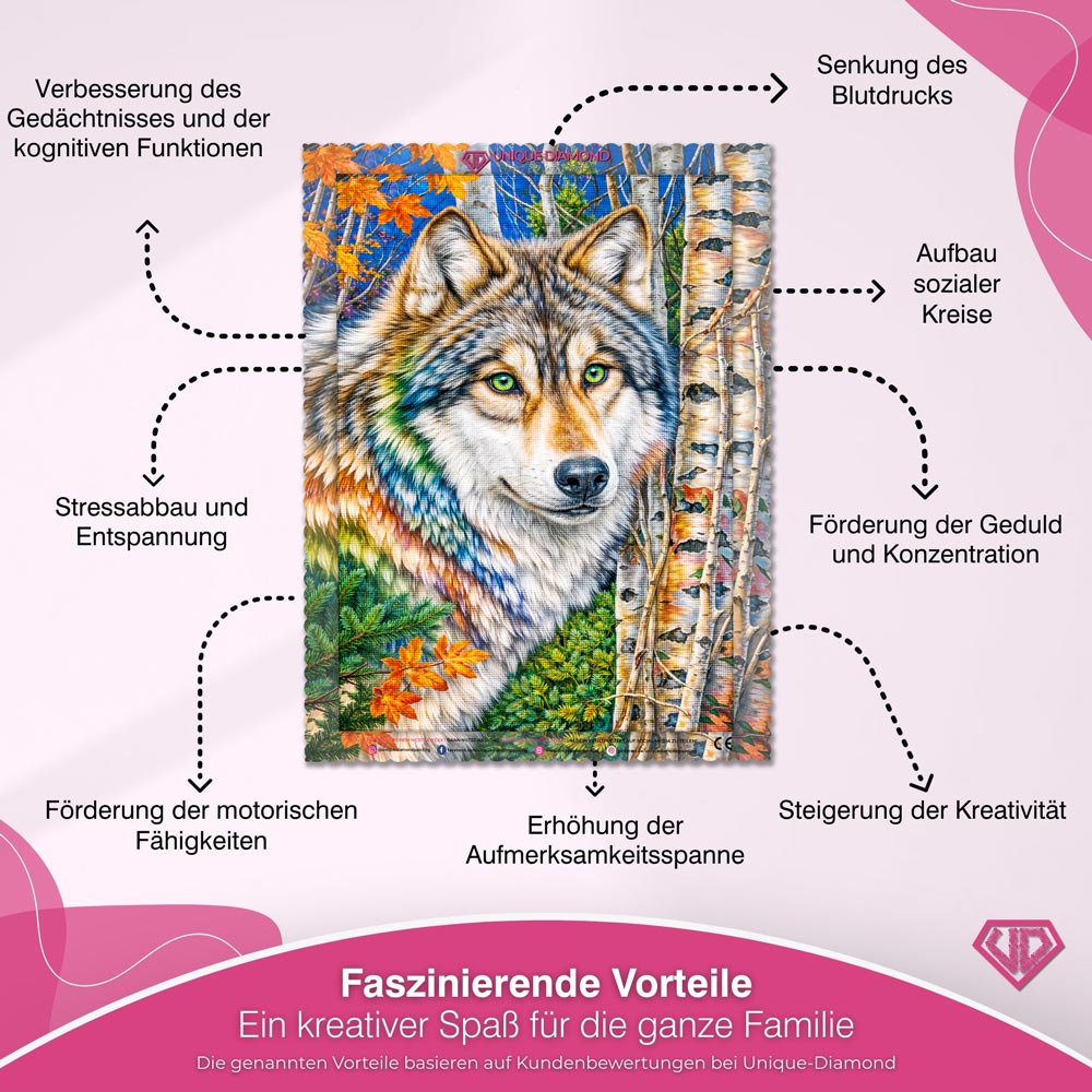 5D Diamond Painting – Autumn Spirit Wolf