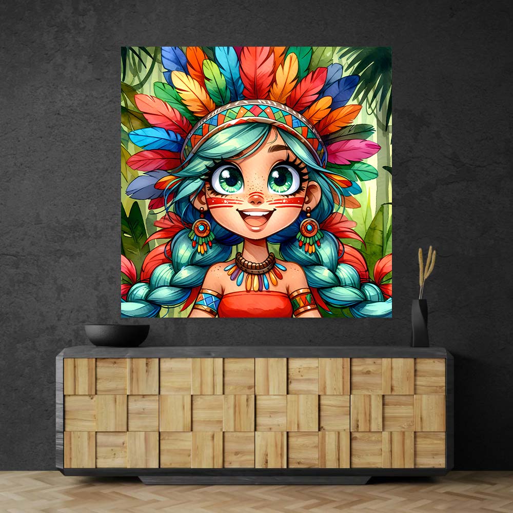 5D Diamond Painting – Ayani – Tochter des Regenwaldes, Unique-Diamond