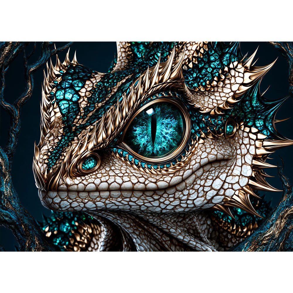 5D Diamond Painting – Azurion der Smaragddrache | Unique Diamond