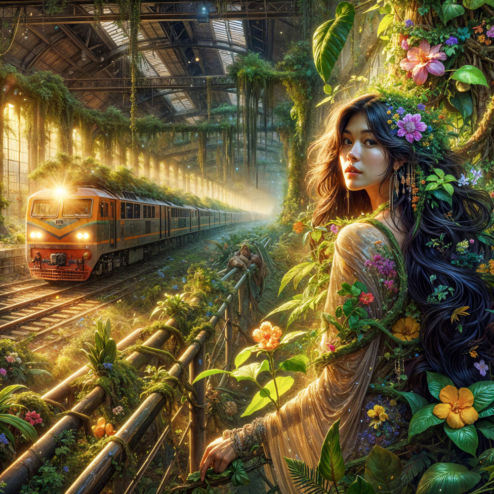 5D Diamond Painting – Bahnhof der Blumenfee Elira Unique-Diamond