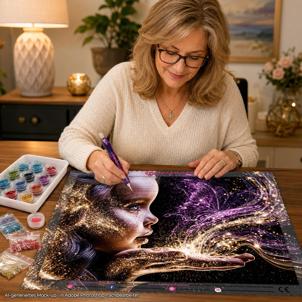 5D Diamond Painting – Berührung des Schmetterlingszaubers