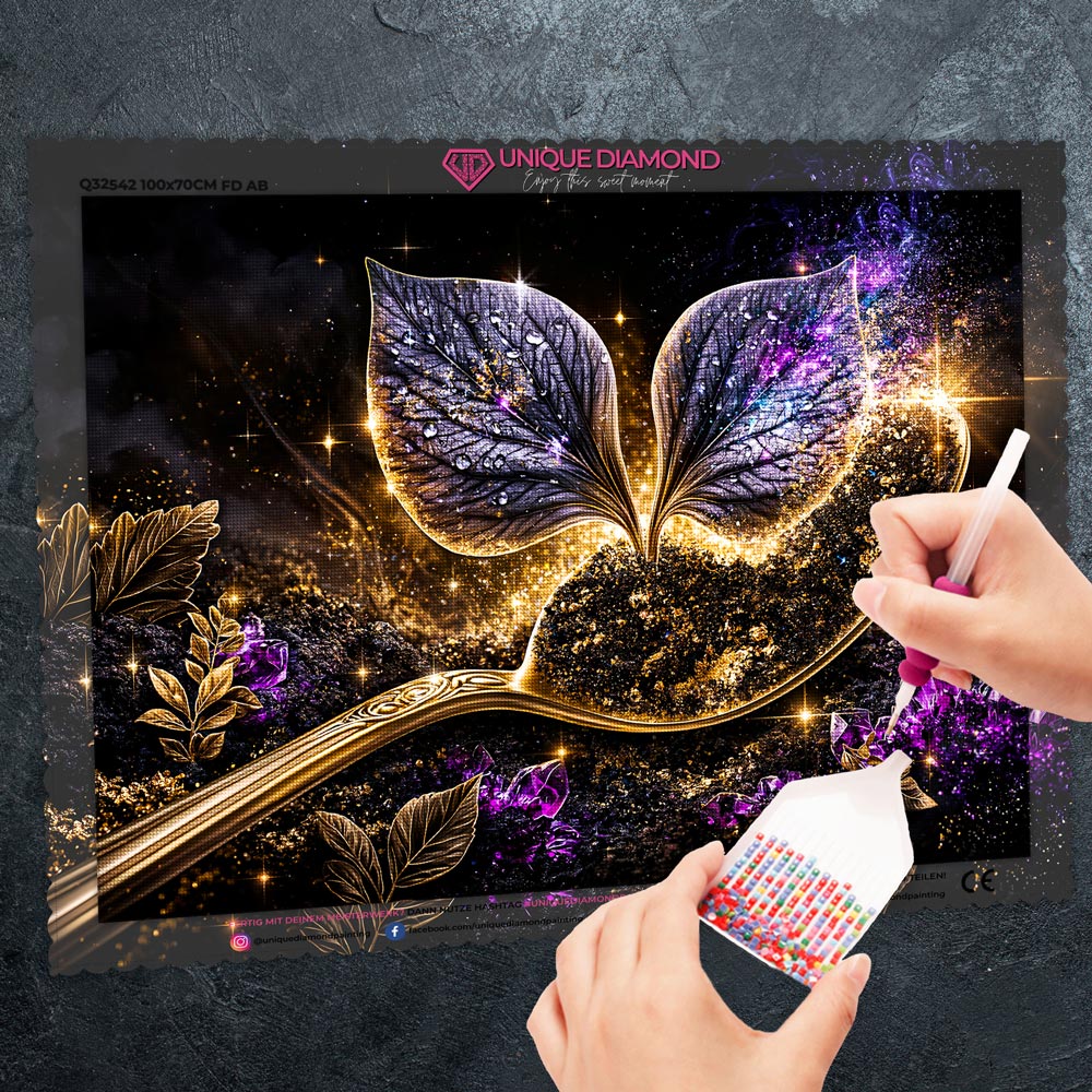 5D Diamond Painting – Blätter des Sternenlichts