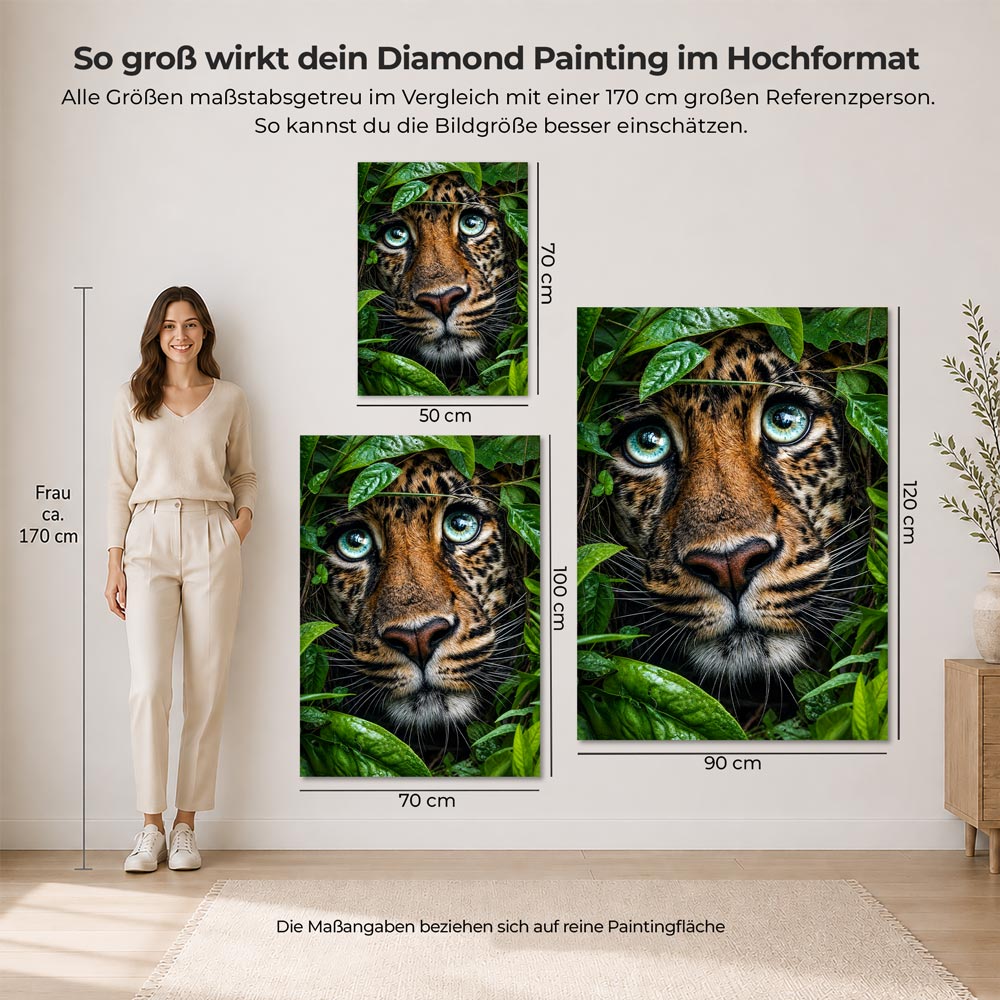 5D Diamond Painting – Blick des Dschungeljägers