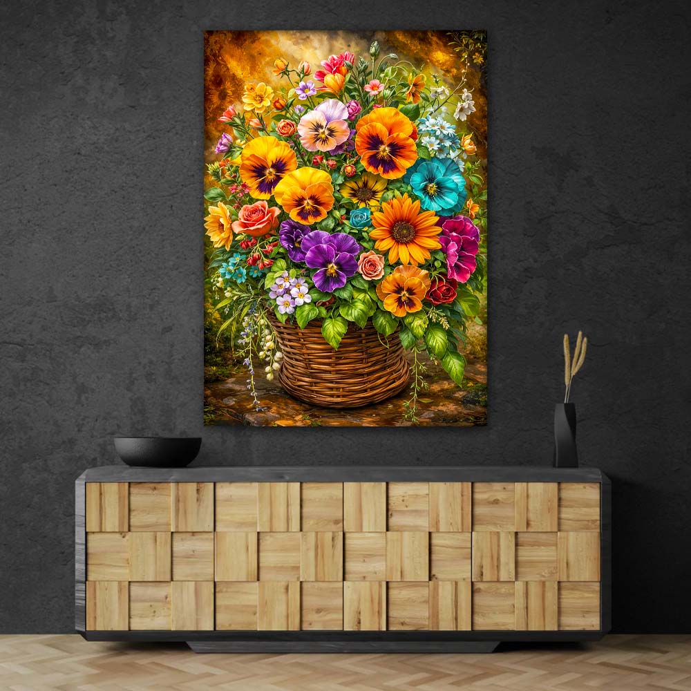 5D Diamond Painting – Blooming Basket Unique-Diamond