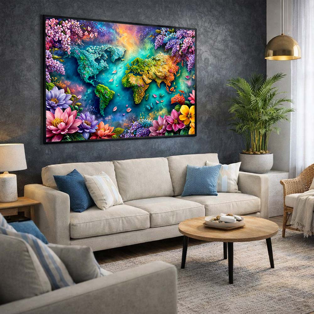 5D Diamond Painting – Blühende Welt der Harmonie