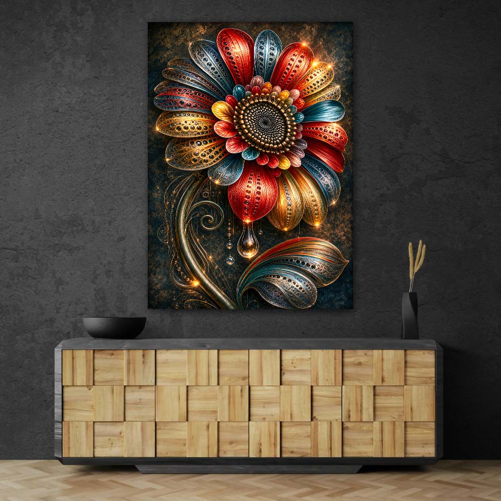 5D Diamond Painting – Blüte des Goldenen Lichts