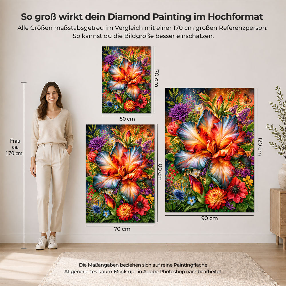5D Diamond Painting – Blütenfeuer der Farben