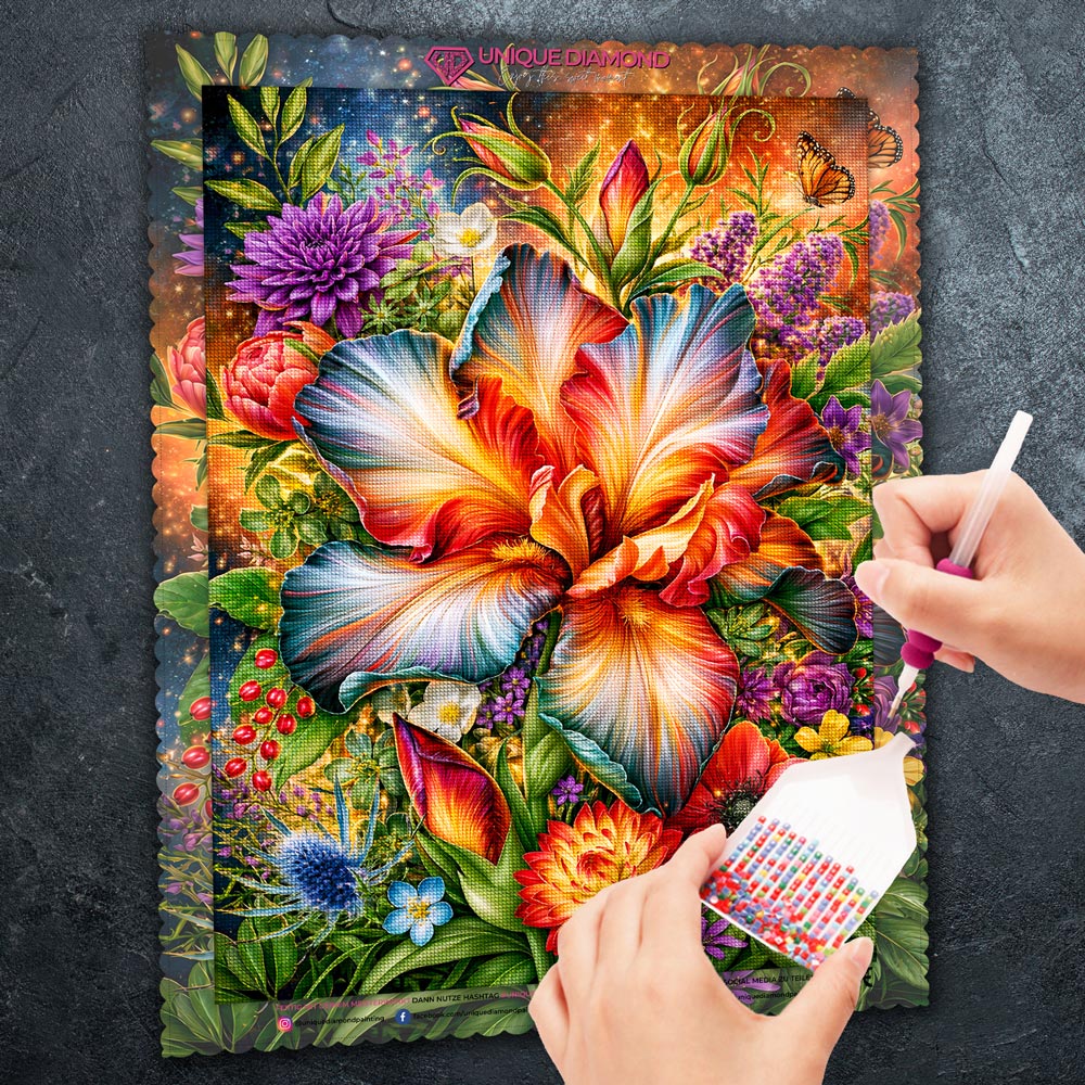 5D Diamond Painting – Blütenfeuer der Farben