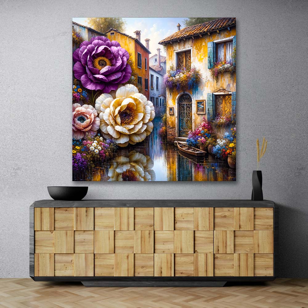 5D Diamond Painting – Blütenflair am Kanal
