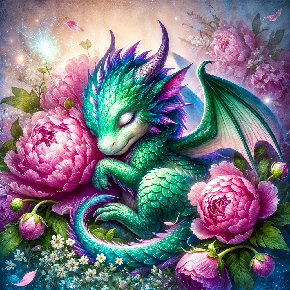 5D Diamond Painting – Blütenhüter Nuala, Unique-Diamond