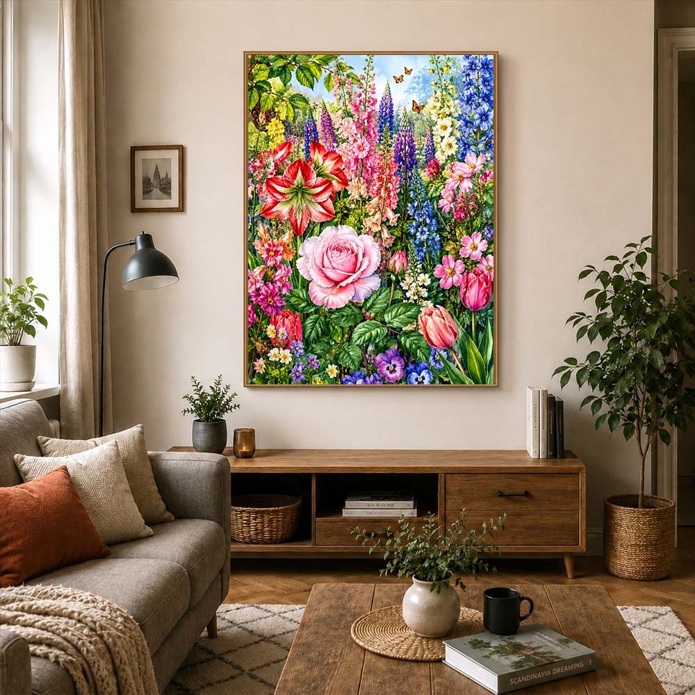 5D Diamond Painting – Blütenmeer voller Farben