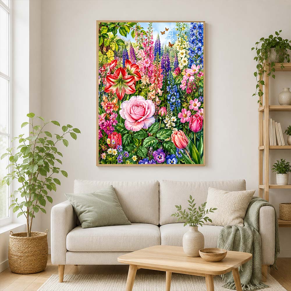 5D Diamond Painting – Blütenmeer voller Farben