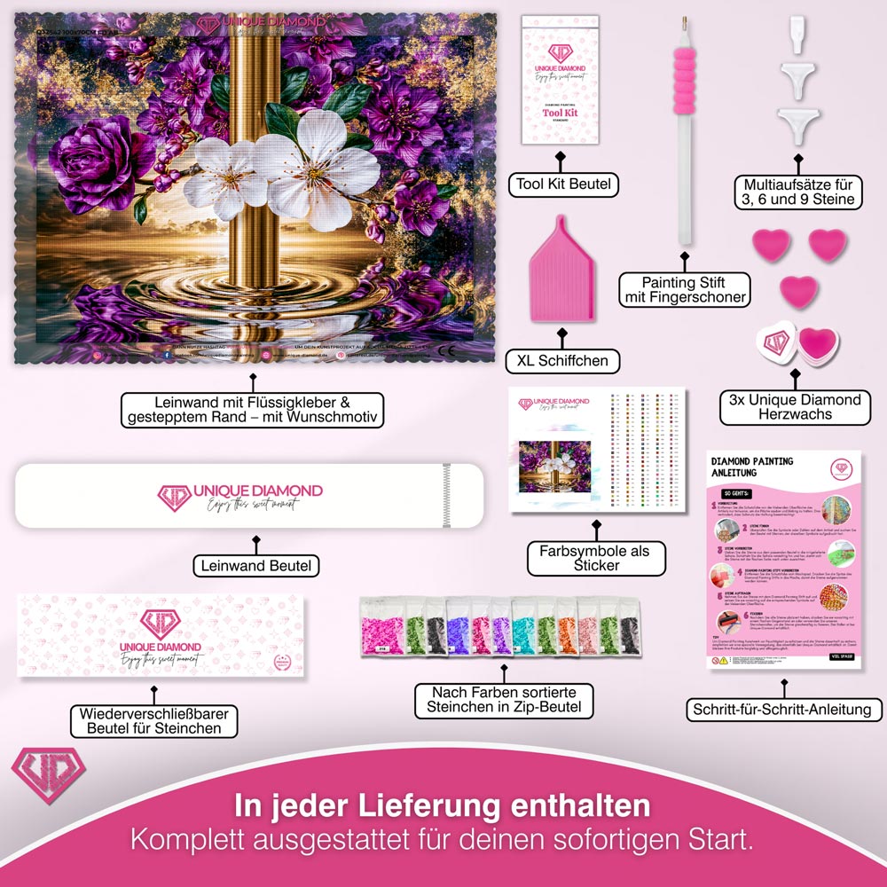 5D Diamond Painting – Blütenportal der Unendlichkeit