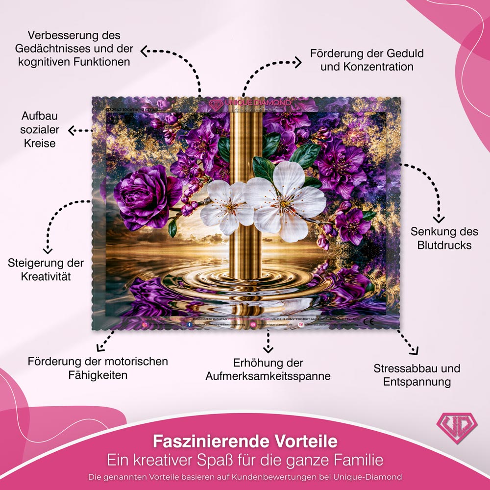 5D Diamond Painting – Blütenportal der Unendlichkeit