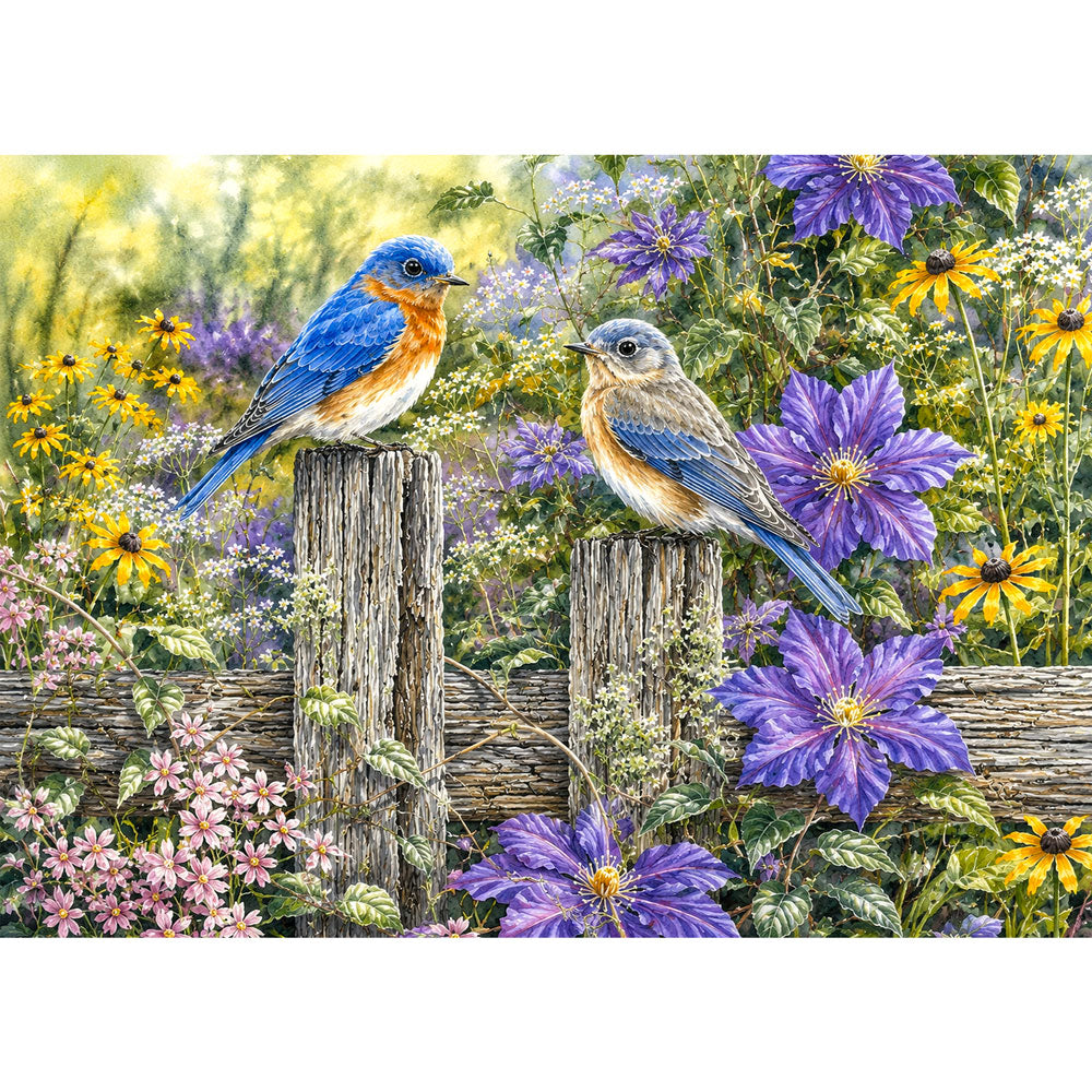 5D Diamond Painting – Blütenzauber der Waldsänger | Unique Diamond