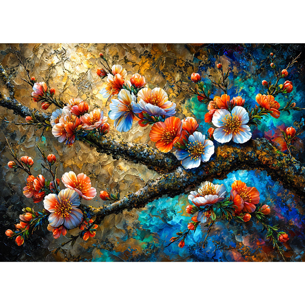 5D Diamond Painting – Blütenzauber im Kristalllicht | Unique Diamond