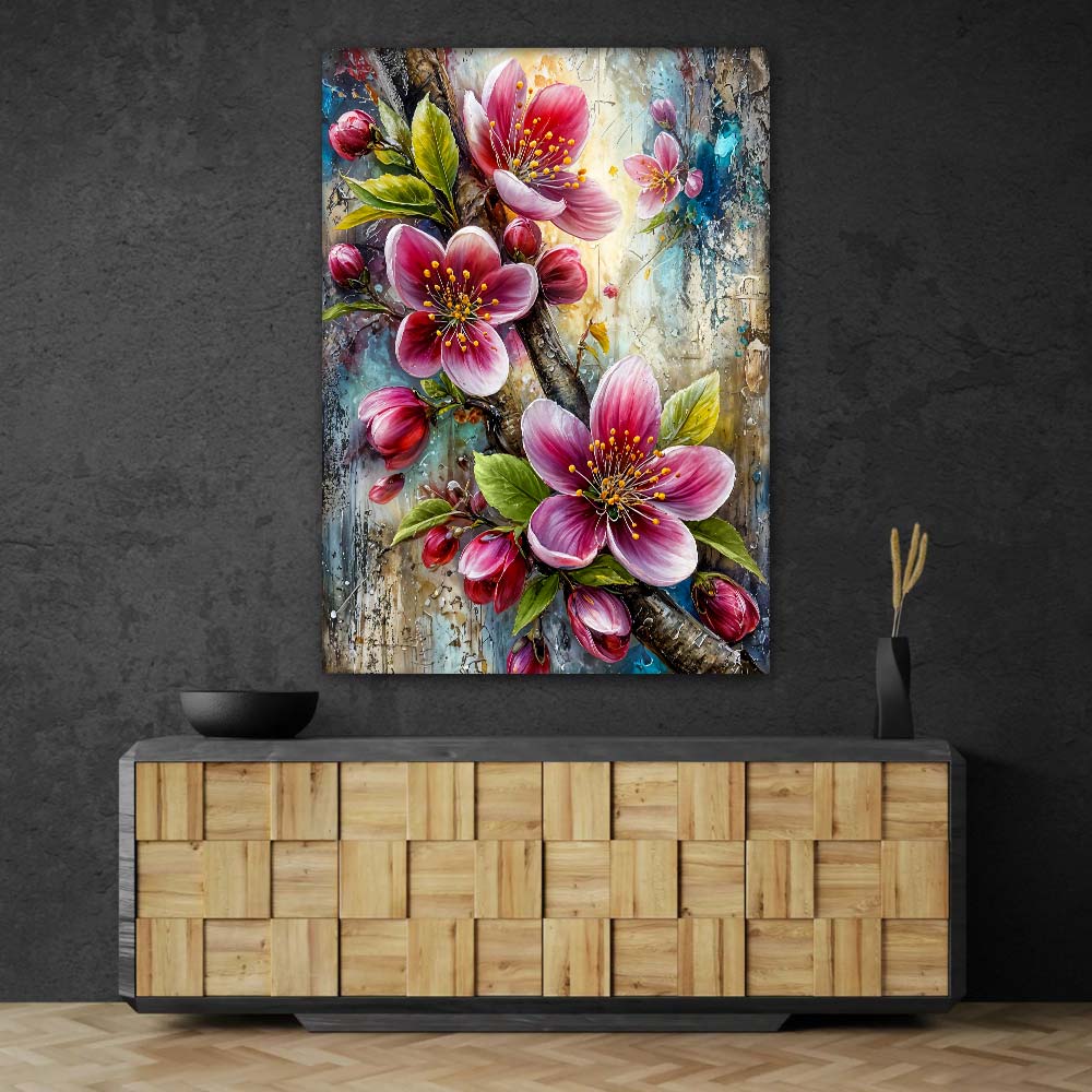 5D Diamond Painting – Blütenzweig in sanfter Frühlingsharmonie