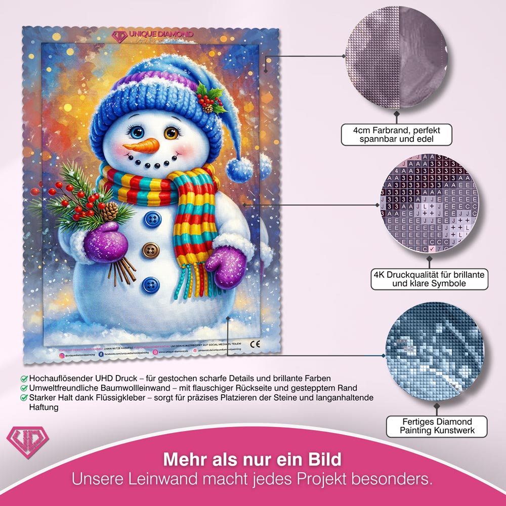 5D Diamond Painting – Bunte Grüße von Frosty Unique-Diamond