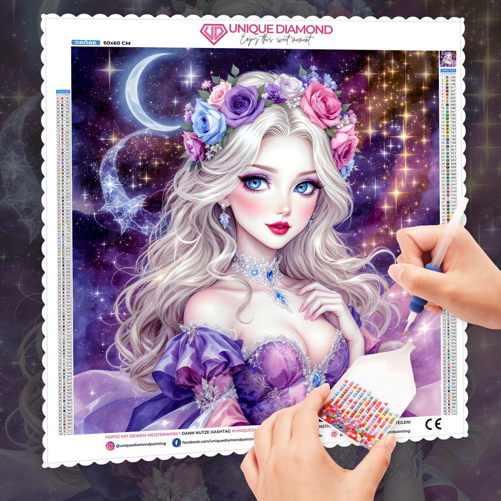 5D Diamond Painting – Celestia, Hüterin der Sterne Unique-Diamond
